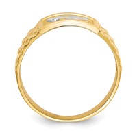 IB Goodman 10K and White Rhodium Mens Eagle Ring view 2