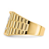 IB Goodman 10K and White Rhodium Mens Eagle Ring view 4