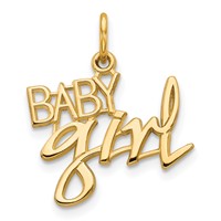 10K Yellow Gold Baby Girl Charm view 1