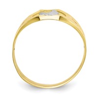 IB Goodman 10K and White Rhodium Mens Eagle Ring view 2
