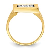 IB Goodman 10K Yellow Gold Mens CZ Ring view 2