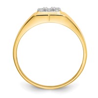 IB Goodman 10K Yellow Gold Mens CZ Ring view 2