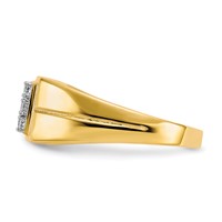 IB Goodman 10K Yellow Gold Mens CZ Ring view 4