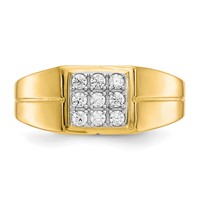 IB Goodman 10K Yellow Gold Mens CZ Ring view 5
