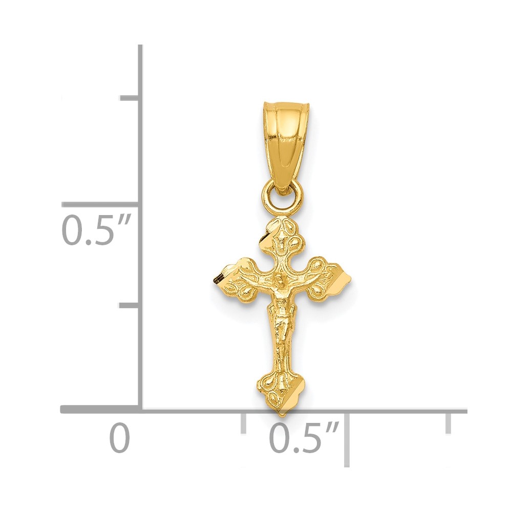 10k Tiny Crucifix Pendant (10C1309)