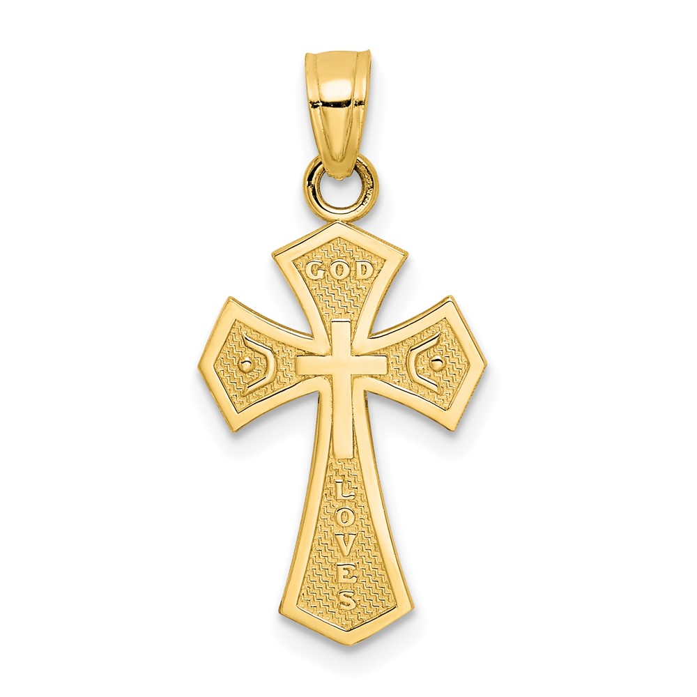 10k Reversible Cross Charm (10C1311)
