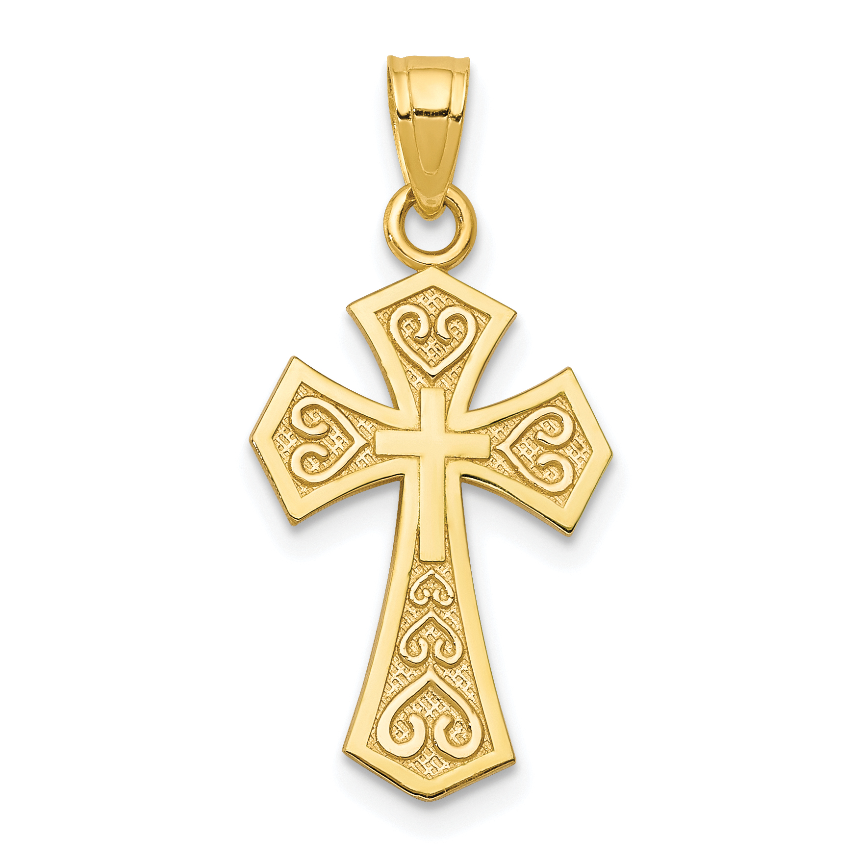 10k Reversible Cross Charm (10C1311)