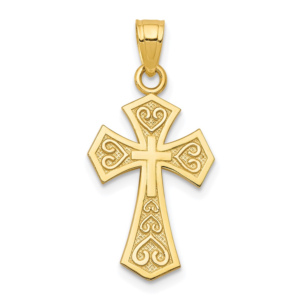 10k Reversible Cross Charm (10C1311)