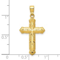 10K Yellow Gold Passion Cross Pendant view 3