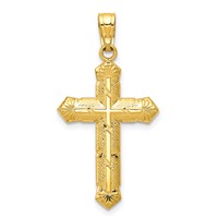 10K Yellow Gold Passion Cross Pendant view 1