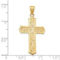 10K Yellow Gold Passion Cross Pendant view 3