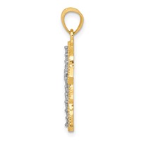 10K Yellow Gold CZ Cross Pendant view 2