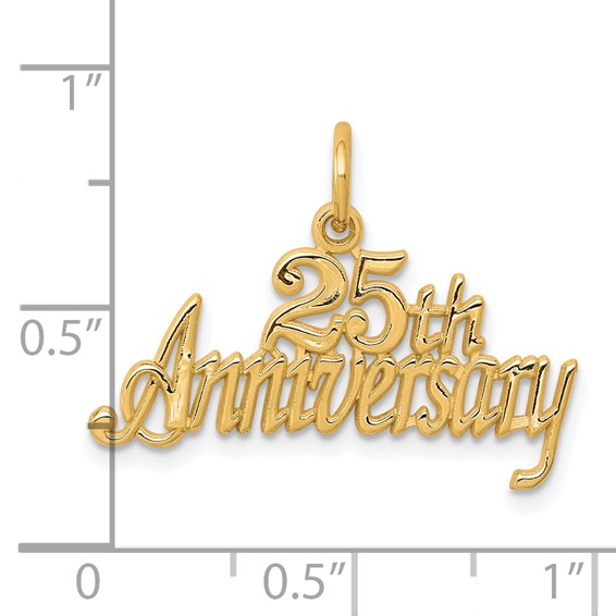 Gold 25th ANNIVERSARY Charm