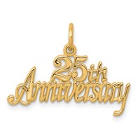 10K Yellow Gold 25th Anniversary Charm view 1