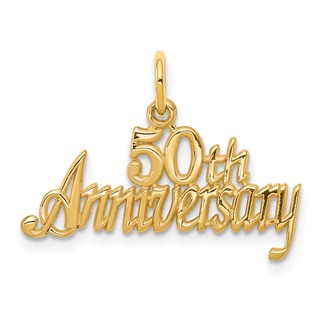 Gold 50th ANNIVERSARY Charm