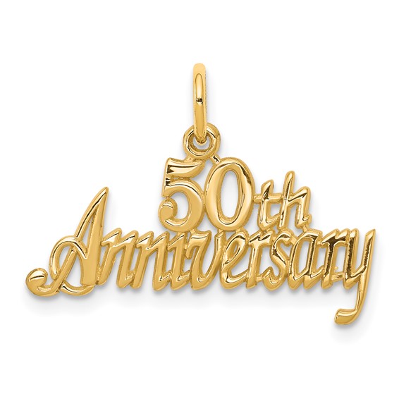 Gold 50th ANNIVERSARY Charm