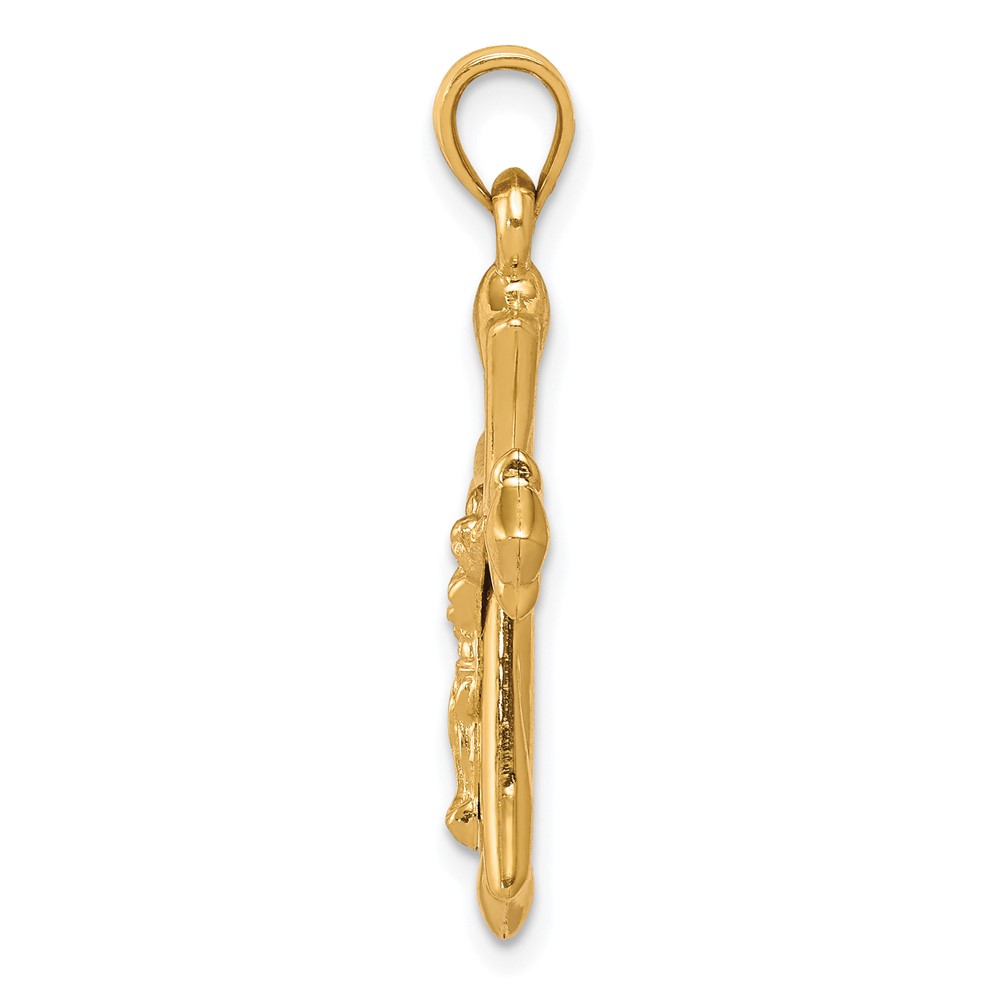 10k Reversible Crucifix /Cross Pendant (10C1340)