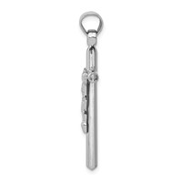 10K White Gold Crucifix Pendant view 2