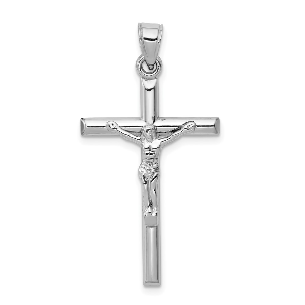 10k White Gold Crucifix Pendant (10C1343)