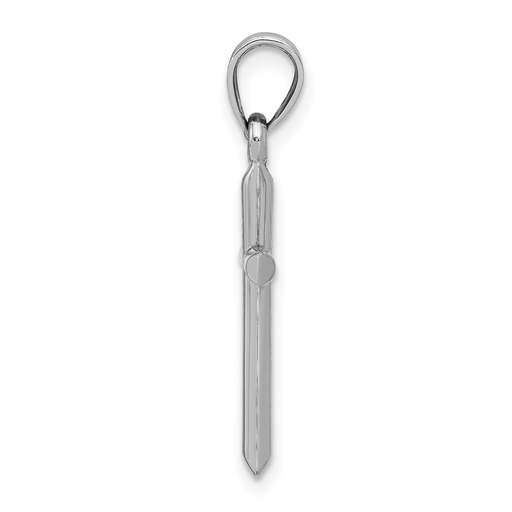 10k White Gold Hollow Cross Pendant (10C1345)