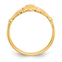 10K Polished Ladies Claddagh Ring view 2