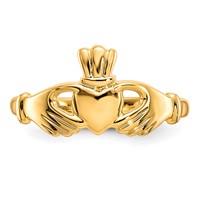 10K Polished Ladies Claddagh Ring view 5
