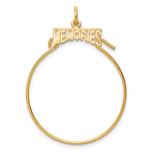10K Yellow Gold Memories Charm Holder
