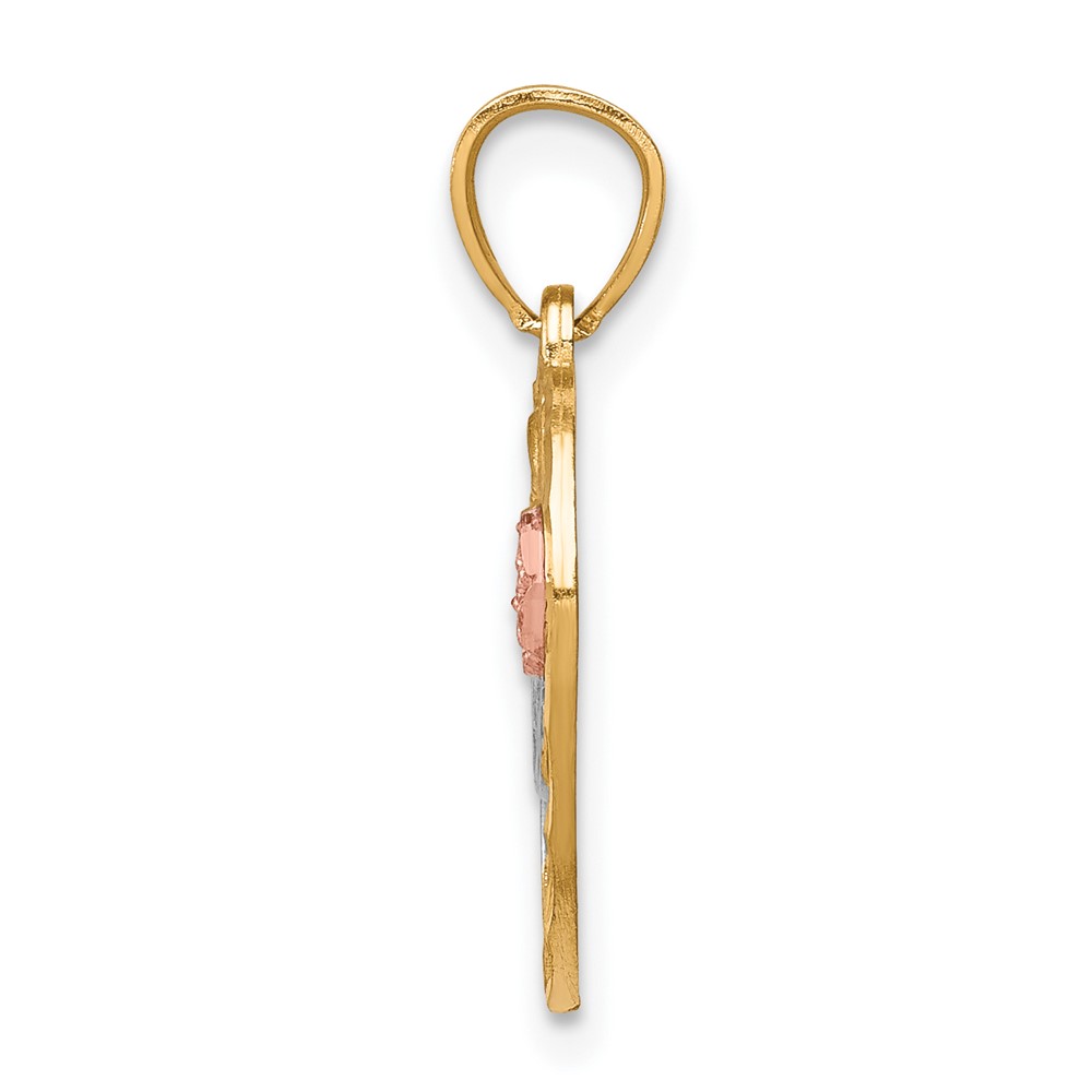 10K Two-Tone w/White Rhodium ABUELA Pendant (10C1356)