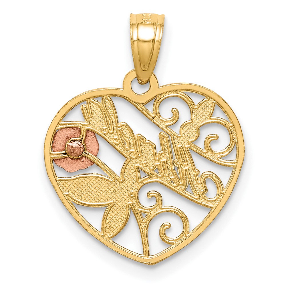 10K Two-Tone w/White Rhodium ABUELA Pendant (10C1356)