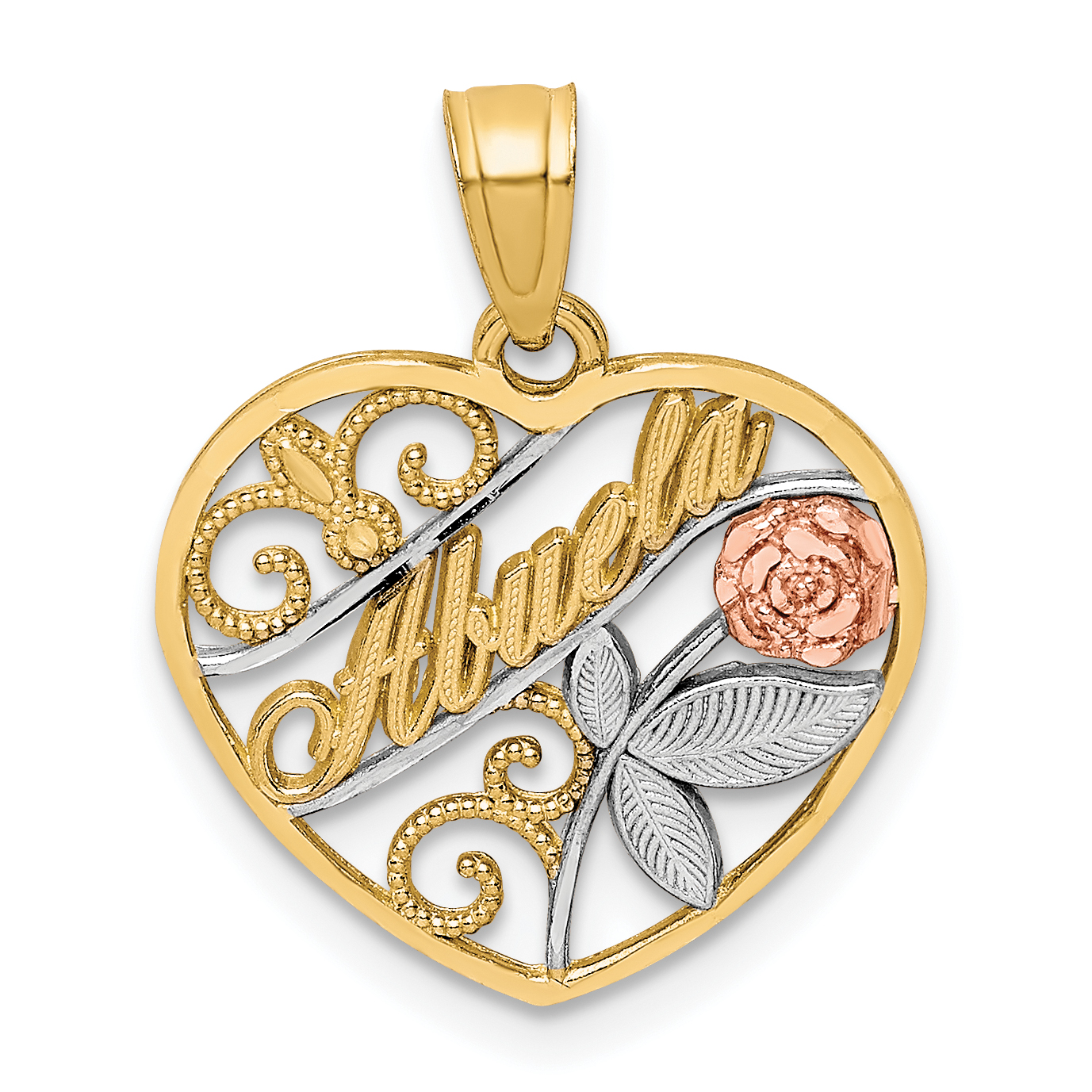 10K Two-Tone w/White Rhodium ABUELA Pendant (10C1356)