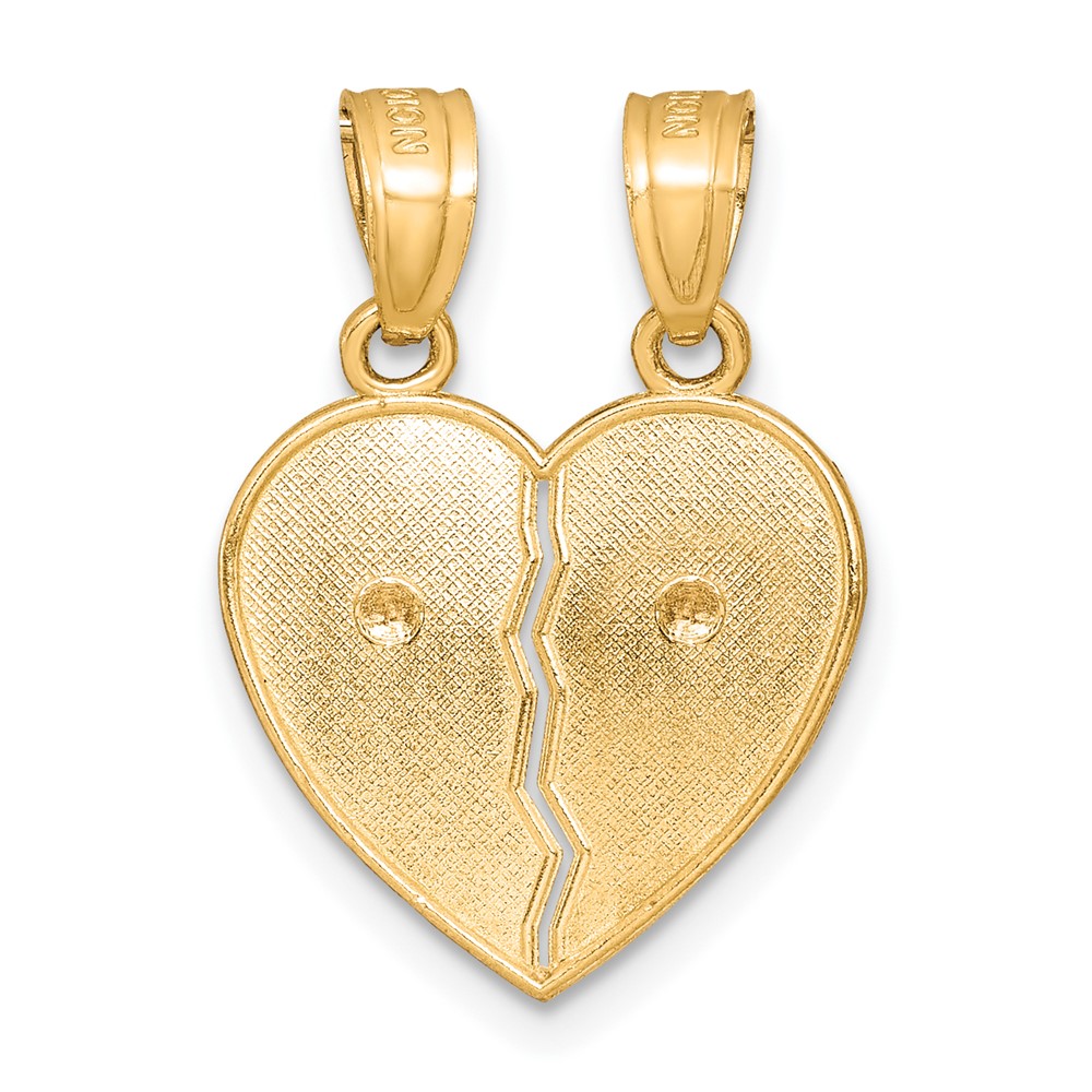 10K Two-Tone w/White Rhodium Break Apart Te Amo Pendant (10C1369)
