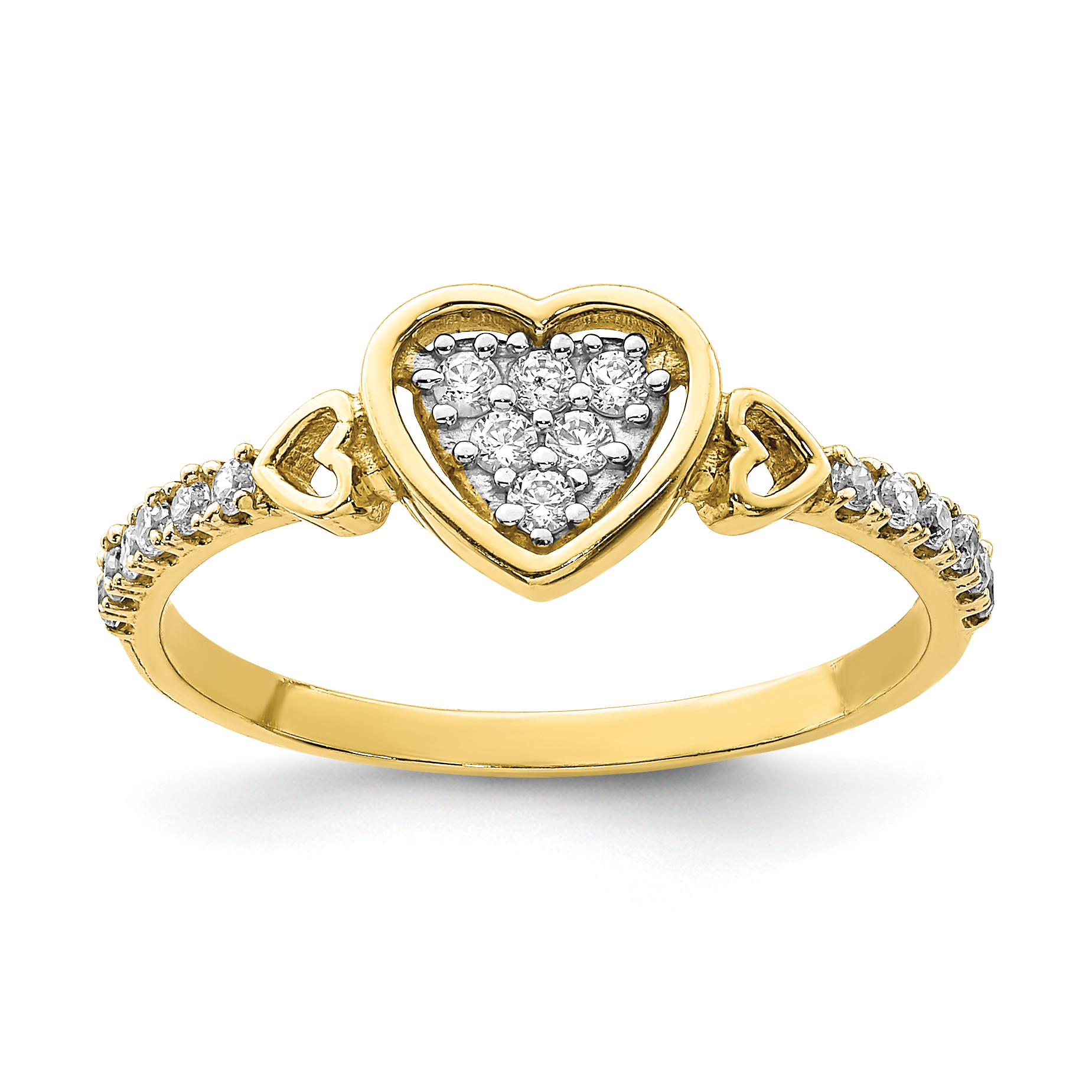 10K CZ Fancy Heart Ring (10C1380)