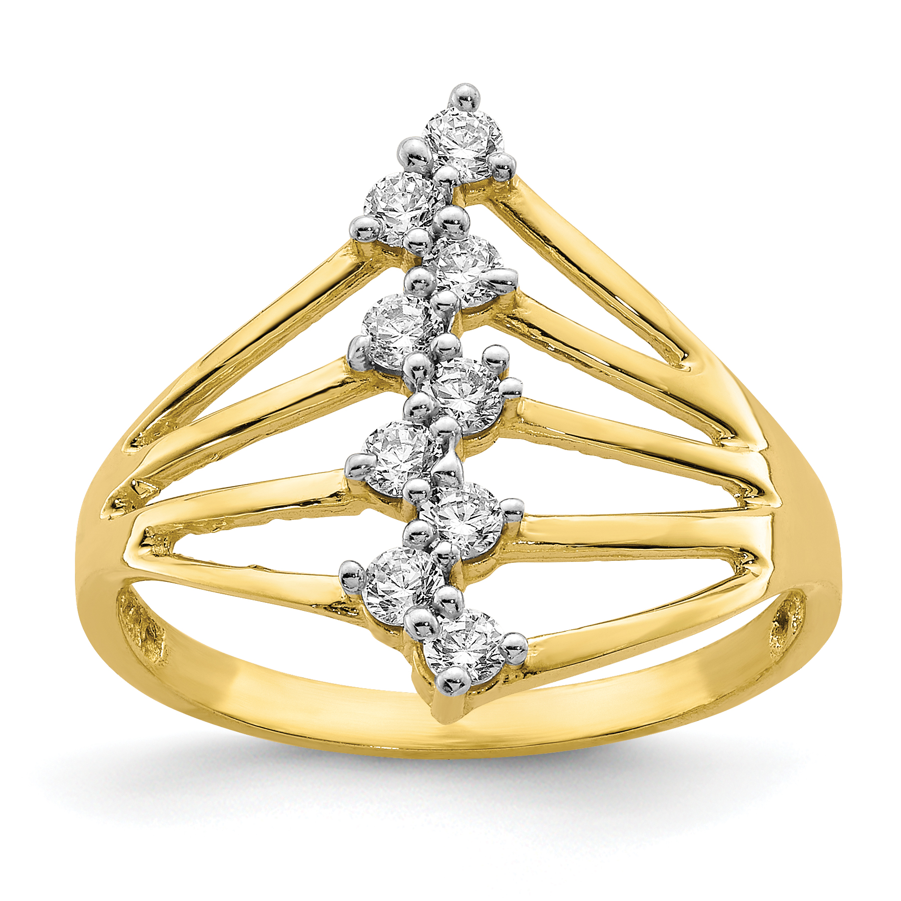 10K CZ 9-Stone Ring (10C1387)