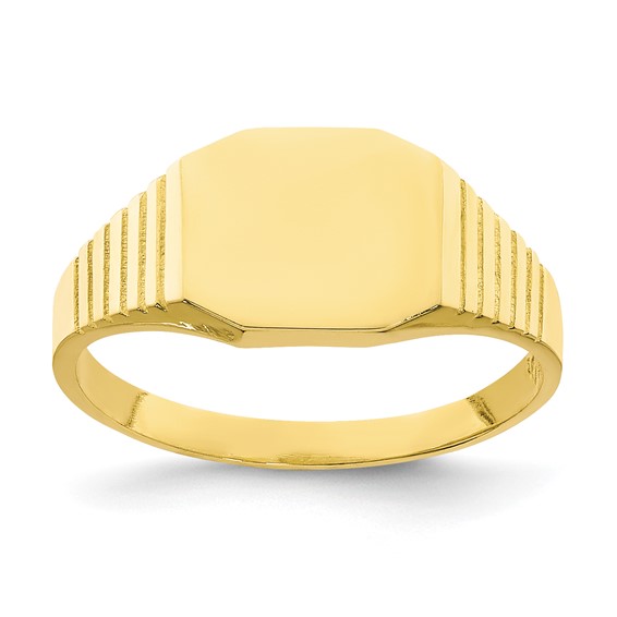 10K Signet Baby Ring