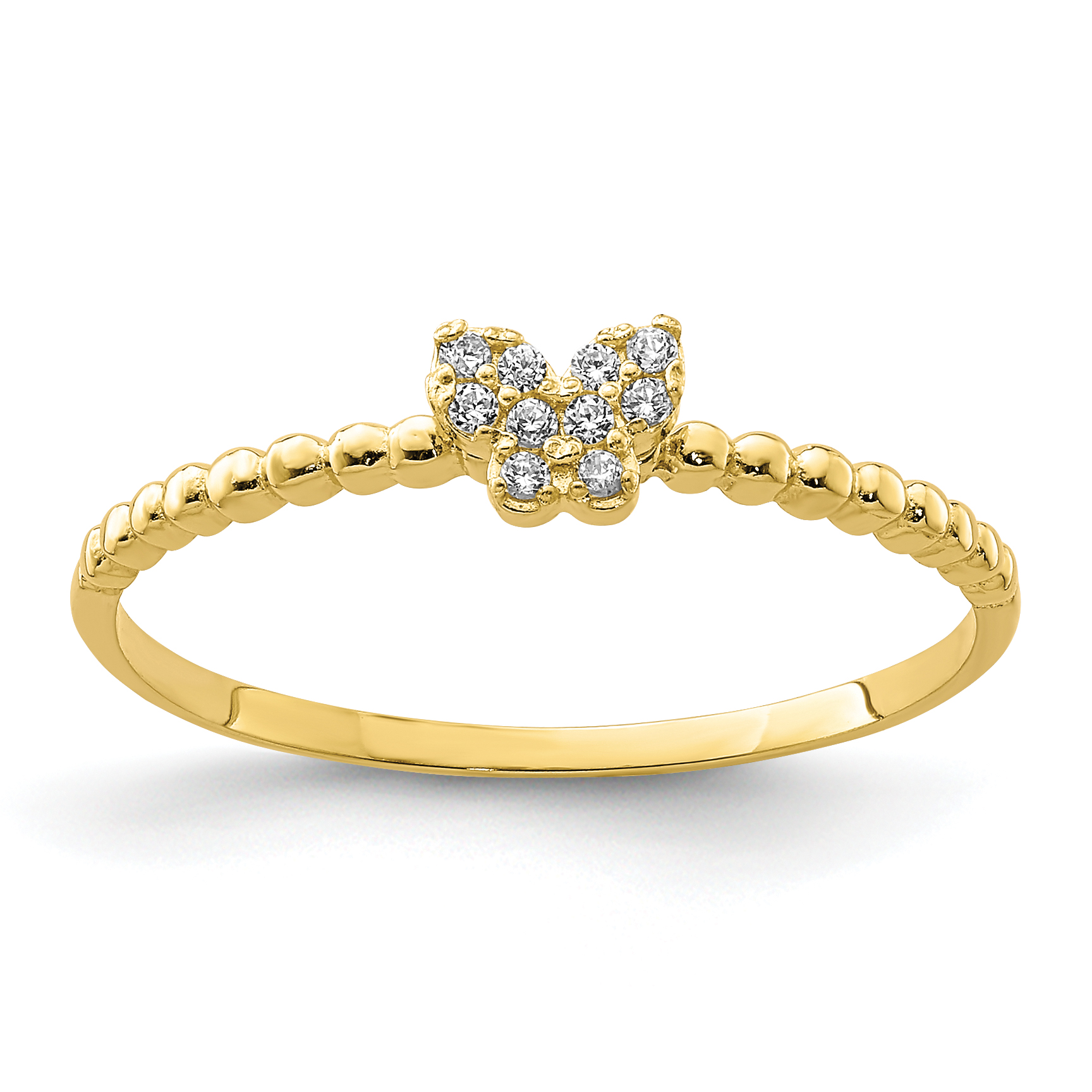 10K Butterfly CZ Ring (10C1398)