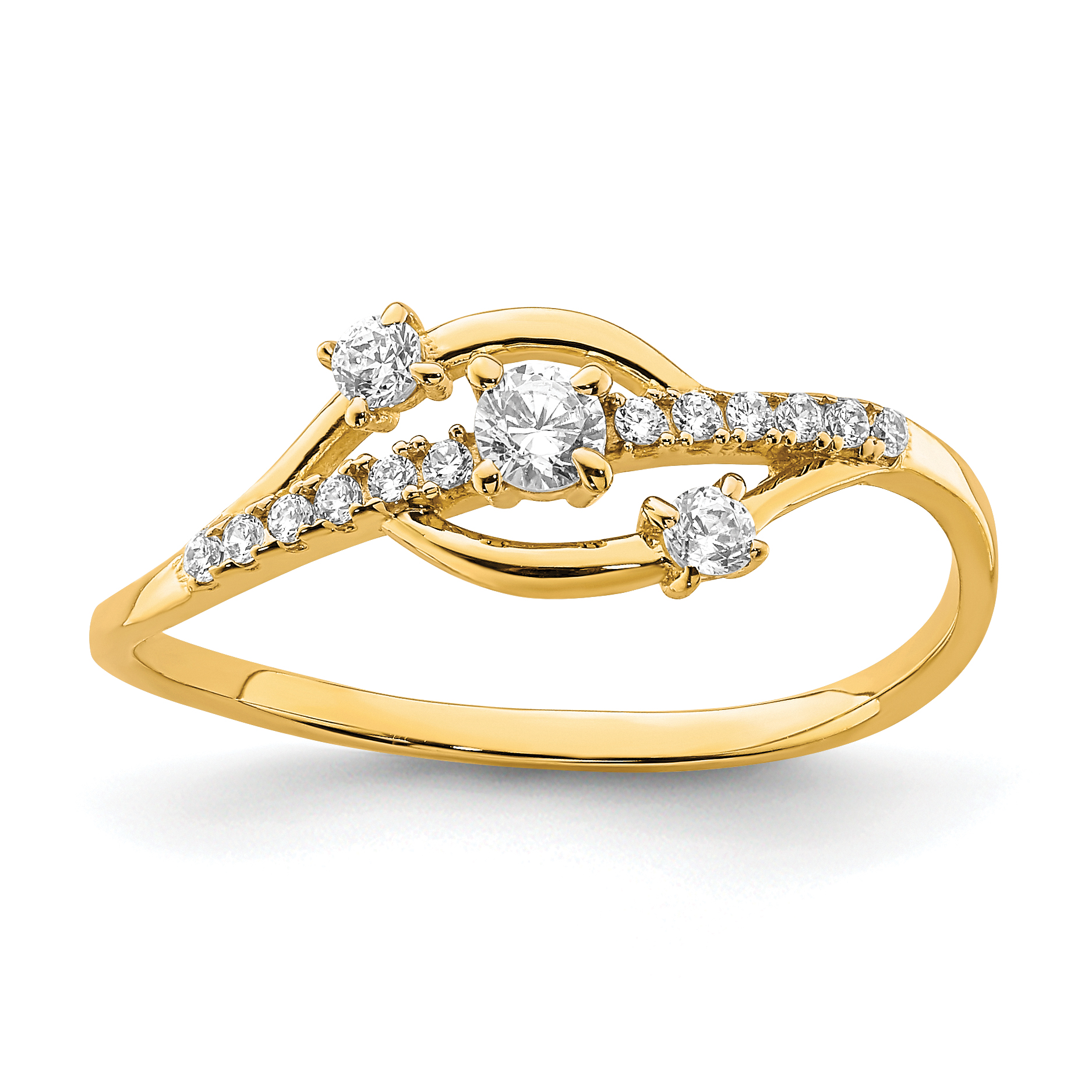 10K CZ Fancy Ring (10C1409)