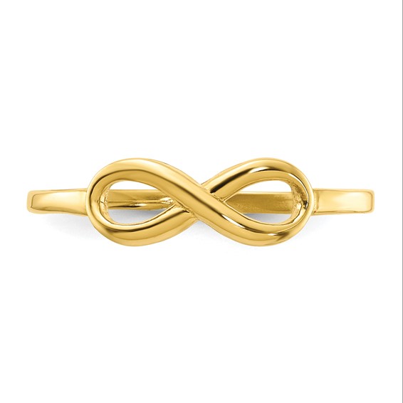 Gold Polished Infinity Rings