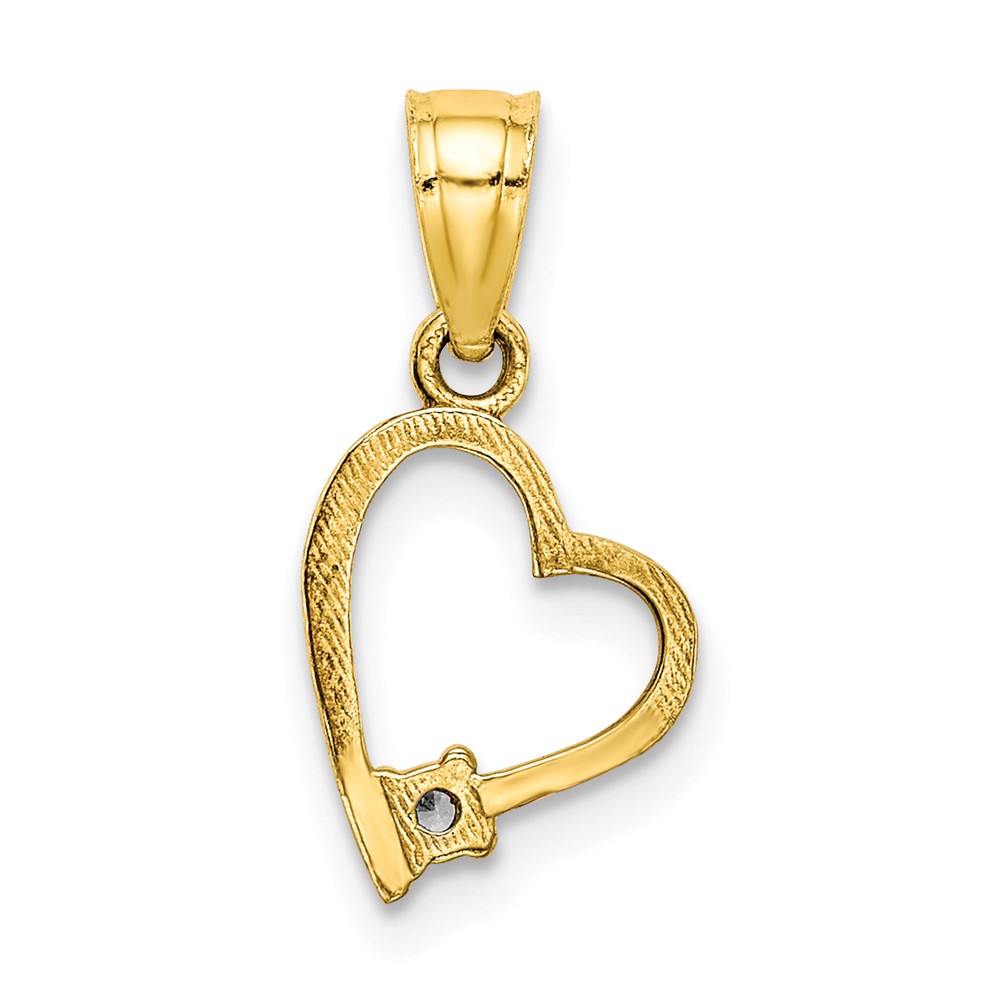 10K CZ Heart Pendant (10C1438)