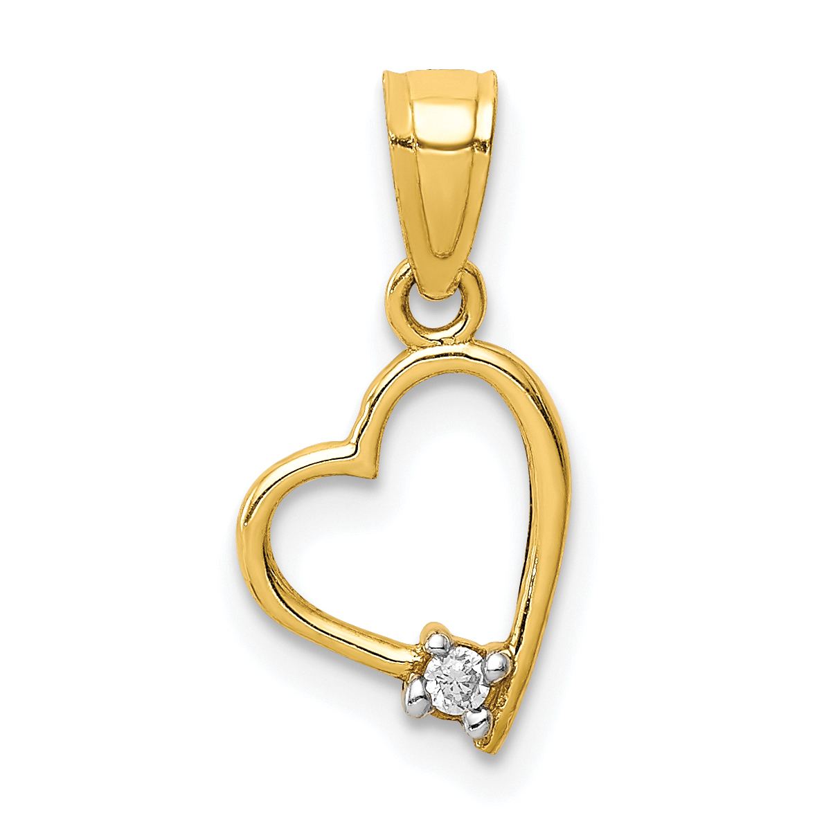 10K CZ Heart Pendant (10C1438)