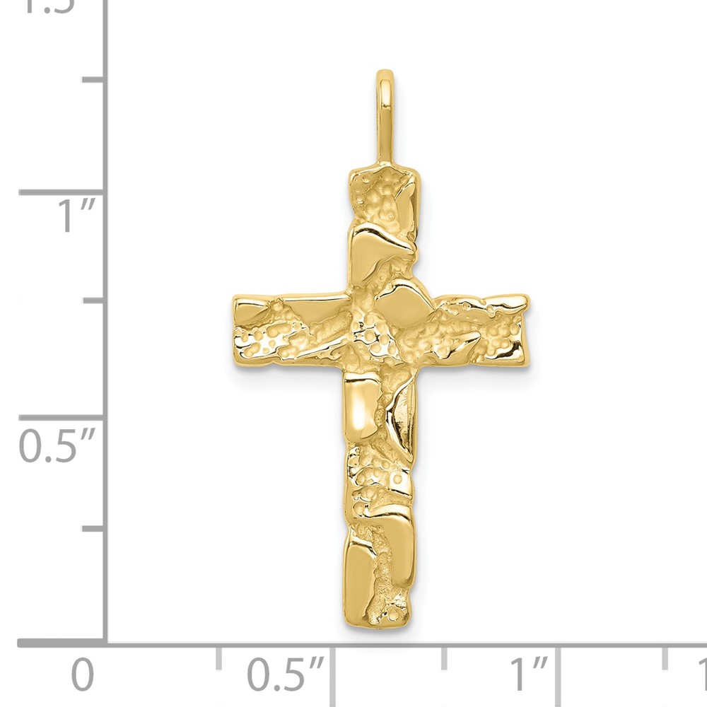 10k Nugget Cross Pendant (10C1480)