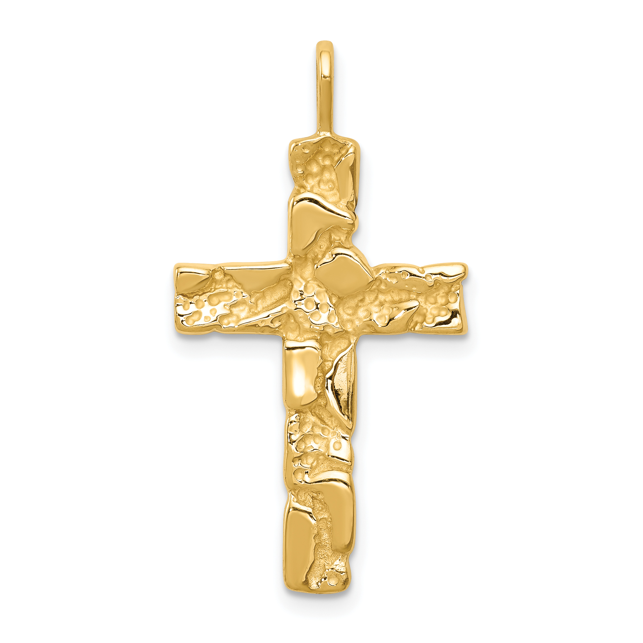 10k Nugget Cross Pendant (10C1480)