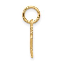 10K Yellow Gold I Heart Football Charm view 2