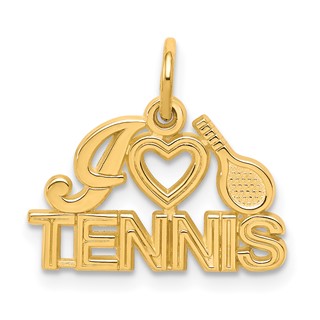 Gold Polished Tennis Pendants