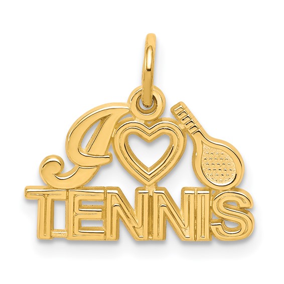 Gold Polished Tennis Pendants