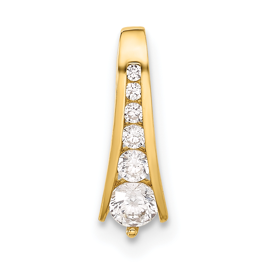 10K Polished CZ Fancy Chain Slide (10C1517)