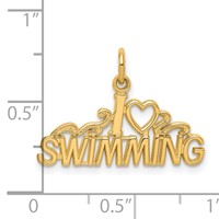 10K I Heart Swimming Charm view 3