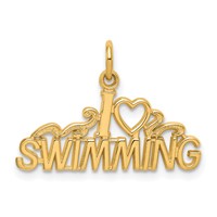 10K I Heart Swimming Charm view 1