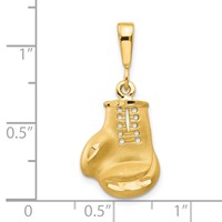 10K Yellow Gold Large Boxing Glove Charm view 3