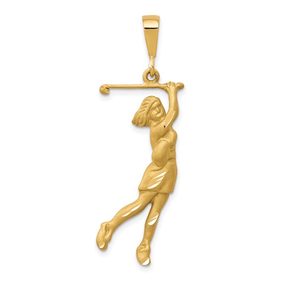 Gold Polished Golf Pendants