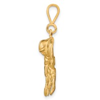 10K Yellow Gold Football Player Charm view 2